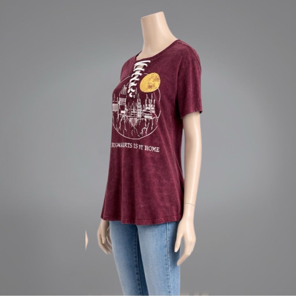 Harry Potter “Hogwarts Is My Home” Lace-Up Graphic Tee - Picture 5 of 15